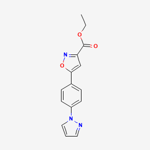 Ethyl 5-[4-(1-Pyrazolyl)phenyl]isoxazole-3-carboxylate