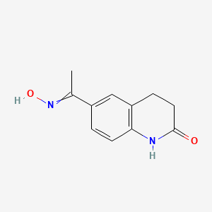 molecular formula C11H12N2O2 B13715229 6-(1-(Hydroxyimino)ethyl)-3,4-dihydroquinolin-2(1h)-one 