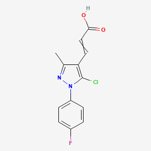 3-[5-chloro-1-(4-fluorophenyl)-3-methyl-1H-pyrazol-4-yl]acrylic acid