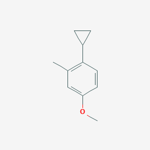 molecular formula C11H14O B13715274 1-Cyclopropyl-4-methoxy-2-methylbenzene 