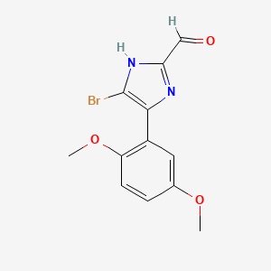 molecular formula C12H11BrN2O3 B13715296 5-Bromo-4-(2,5-dimethoxyphenyl)imidazole-2-carbaldehyde 