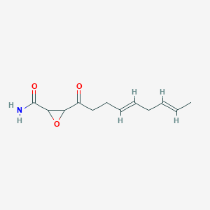 molecular formula C12H17NO3 B13715303 cis-2-epoxy-4-oxo-7E,10E-dodecadienamide 