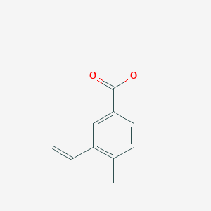 molecular formula C14H18O2 B13715342 tert-Butyl 4-methyl-3-vinylbenzoate 