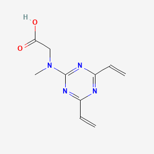 molecular formula C10H12N4O2 B13715347 N-(4,6-Divinyl-1,3,5-triazin-2-yl)-N-methylglycine 