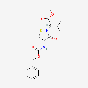 Methyl (S)-2-[(R)-4-[[(Benzyloxy)carbonyl]amino]-3-oxoisothiazolidin-2-yl]-3-methylbutanoate