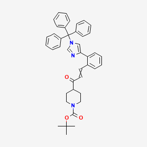 Tert-butyl 4-[3-[2-(1-tritylimidazol-4-yl)phenyl]prop-2-enoyl]piperidine-1-carboxylate