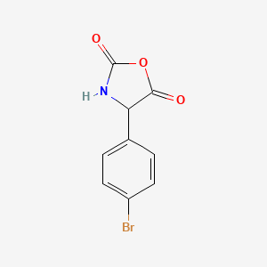 molecular formula C9H6BrNO3 B13715369 4-(4-Bromophenyl)oxazolidine-2,5-dione 