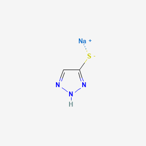 molecular formula C2H2N3NaS B1371539 Sodium 1,2,3-triazole-5-thiolate CAS No. 59032-27-8
