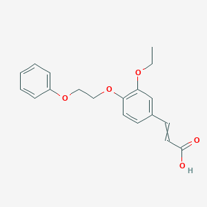 molecular formula C19H20O5 B13715410 3-[3-ethoxy-4-(2-phenoxyethoxy)phenyl]prop-2-enoic Acid 