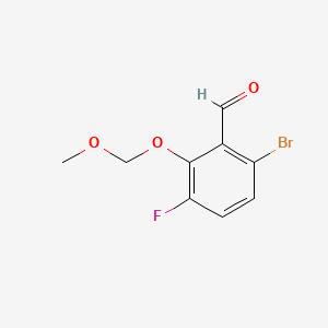 molecular formula C9H8BrFO3 B13715432 6-Bromo-3-fluoro-2-(methoxymethoxy)benzaldehyde 