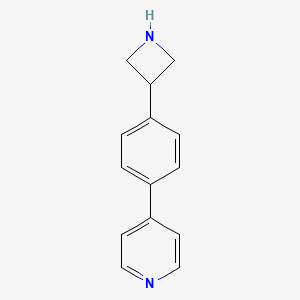 molecular formula C14H14N2 B13715457 4-[4-(3-Azetidinyl)phenyl]pyridine 