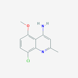 molecular formula C11H11ClN2O B13715515 4-Amino-8-chloro-5-methoxy-2-methylquinoline CAS No. 1189107-61-6