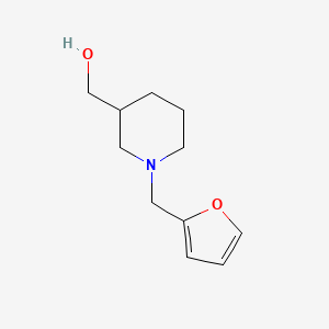 molecular formula C11H17NO2 B1371552 (1-(Furan-2-ylmethyl)piperidin-3-yl)methanol 