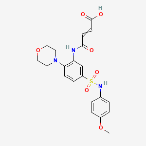 molecular formula C21H23N3O7S B13715530 3-[5-(4-Methoxy-phenylsulfamoyl)-2-morpholin-4-yl-phenylcarbamoyl]-acrylic acid 