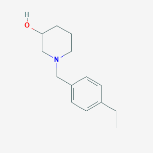 molecular formula C14H21NO B1371554 1-[(4-Ethylphenyl)methyl]piperidin-3-ol 