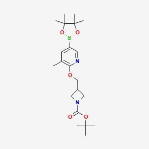 3-[3-Methyl-5-(4,4,5,5-tetramethyl-[1,3,2]dioxaborolan-2-yl)-pyridin-2-yloxymethyl]-azetidine-1-carboxylic acid tert-butyl ester