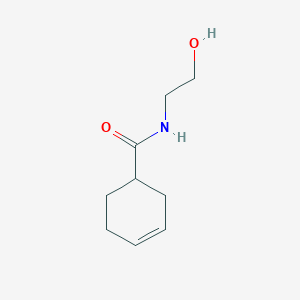 molecular formula C9H15NO2 B1371555 N-(2-hydroxyethyl)cyclohex-3-ene-1-carboxamide 