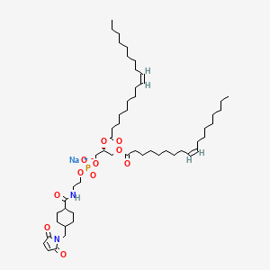 sodium;[(2R)-2,3-bis[[(Z)-octadec-9-enoyl]oxy]propyl] 2-[[4-[(2,5-dioxopyrrol-1-yl)methyl]cyclohexanecarbonyl]amino]ethyl phosphate