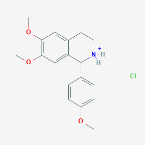 molecular formula C18H22ClNO3 B13715638 6,7-Dimethoxy-1-(4-methoxyphenyl)-1,2,3,4-tetrahydroisoquinolin-2-ium;chloride 