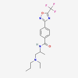 (R)-N-[1-[Ethyl(propyl)amino]propan-2-yl]-4-[5-(trifluoromethyl)-1,2,4-oxadiazol-3-yl]benzamide