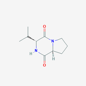 molecular formula C10H16N2O2 B137157 Cyclo(D-Val-L-Pro) CAS No. 27483-18-7