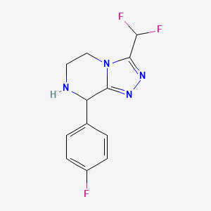 3-(Difluoromethyl)-8-(4-fluorophenyl)-5,6,7,8-tetrahydro-[1,2,4]triazolo[4,3-a]pyrazine