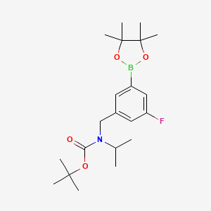 molecular formula C21H33BFNO4 B13715718 [3-Fluoro-5-(4,4,5,5-tetramethyl-[1,3,2]dioxaborolan-2-yl)-benzyl]-isopropyl-carbamic acid tert-butyl ester 