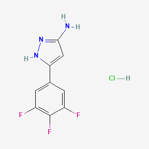 molecular formula C9H7ClF3N3 B13715720 3-Amino-5-(3,4,5-trifluorophenyl)pyrazole Hydrochloride 