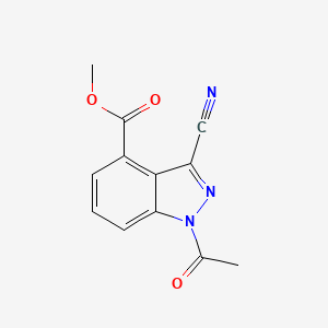 Methyl 1-acetyl-3-cyano-4-indazolecarboxylate