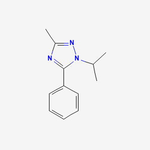 molecular formula C12H15N3 B13715758 1-Isopropyl-3-methyl-5-phenyl-1H-1,2,4-triazole 