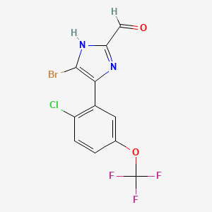 5-Bromo-4-[2-chloro-5-(trifluoromethoxy)phenyl]imidazole-2-carbaldehyde