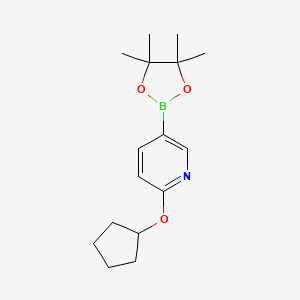 2-(Cyclopentyloxy)-5-(4,4,5,5-tetramethyl-1,3,2-dioxaborolan-2-YL)pyridine