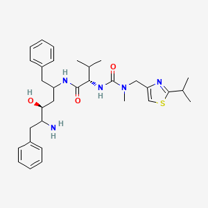 (2S)-N-[(4S)-5-amino-4-hydroxy-1,6-diphenylhexan-2-yl]-3-methyl-2-[[methyl-[(2-propan-2-yl-1,3-thiazol-4-yl)methyl]carbamoyl]amino]butanamide