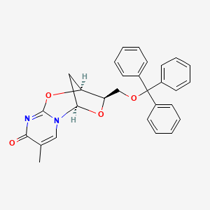 molecular formula C29H26N2O4 B13715832 (1R,9S,10R)-4-methyl-10-(trityloxymethyl)-8,11-dioxa-2,6-diazatricyclo[7.2.1.02,7]dodeca-3,6-dien-5-one 