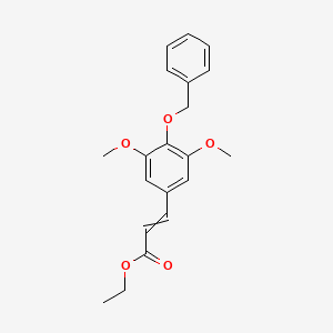 molecular formula C20H22O5 B13715860 Ethyl 3-[4-(Benzyloxy)-3,5-dimethoxyphenyl]acrylate 