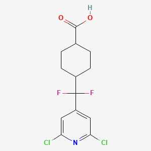 trans-4-[(2,6-Dichloro-4-pyridyl)difluoromethyl]cyclohexanecarboxylic Acid