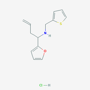B1371589 1-(Furan-2-yl)-N-(thiophen-2-ylmethyl)but-3-en-1-amine hydrochloride CAS No. 1179367-69-1