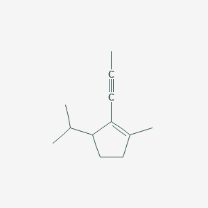 molecular formula C12H18 B137159 3-Isopropyl-1-methyl-2-(1-propynyl)cyclopentene CAS No. 126133-03-7