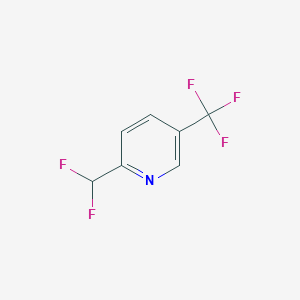 molecular formula C7H4F5N B13715904 2-(Difluoromethyl)-5-(trifluoromethyl)pyridine 