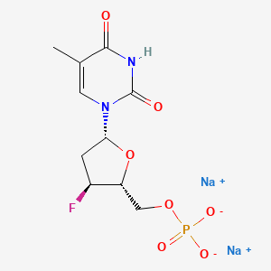 molecular formula C10H12FN2Na2O7P B13715909 Sodium ((2R,3S,5R)-3-fluoro-5-(5-methyl-2,4-dioxo-3,4-dihydropyrimidin-1(2H)-yl)tetrahydrofuran-2-yl)methyl phosphate 