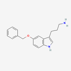 molecular formula C18H20N2O B13715932 3-[5-(Benzyloxy)-3-indolyl]-1-propanamine 