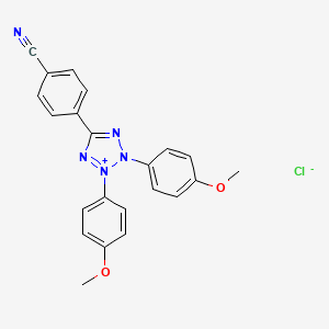 molecular formula C22H18ClN5O2 B1371597 2,3-双(4-甲氧基苯基)-5-(4-氰基苯基)四唑鎓氯化物 CAS No. 151390-91-9
