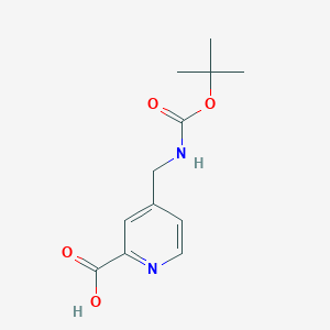 molecular formula C12H16N2O4 B1371598 4-(((Tert-butoxycarbonyl)amino)methyl)picolinic acid CAS No. 260970-57-8