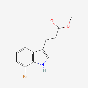 molecular formula C12H12BrNO2 B13715980 Methyl 3-(7-Bromo-3-indolyl)propanoate 