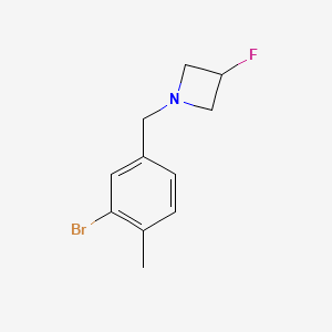 molecular formula C11H13BrFN B13716022 1-(3-Bromo-4-methylbenzyl)-3-fluoroazetidine 