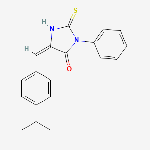 molecular formula C19H18N2OS B13716054 (5E)-5-(4-isopropylbenzylidene)-2-mercapto-3-phenyl-3,5-dihydro-4H-imidazol-4-one 