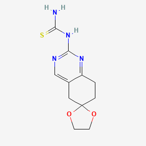 7,8-Dihydro-2-thioureido-6(5H)-quinazolinone ethylene ketal