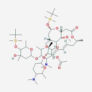 [2-[[(1R,5R,7E,9E,11R,12R,14R,16S,18S)-16-[tert-butyl(dimethyl)silyl]oxy-11-[5-(dimethylamino)-6-methyloxan-2-yl]oxy-18-methoxy-5,12-dimethyl-3-oxo-4,17-dioxabicyclo[12.3.2]nonadeca-7,9-dien-19-yl]oxy]-5-[5-[tert-butyl(dimethyl)silyl]oxy-4-hydroxy-4,6-dimethyloxan-2-yl]oxy-4-(dimethylamino)-6-methyloxan-3-yl] acetate