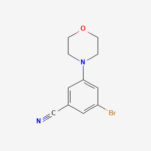 molecular formula C11H11BrN2O B1371610 3-Bromo-5-morpholinobenzonitrile CAS No. 1129540-92-6