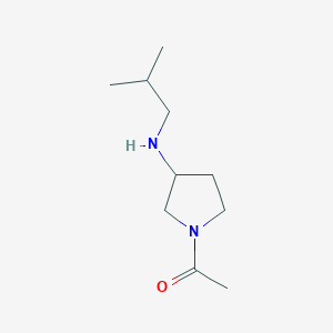 molecular formula C10H20N2O B13716150 1-Acetyl-3-(isobutylamino)pyrrolidine 